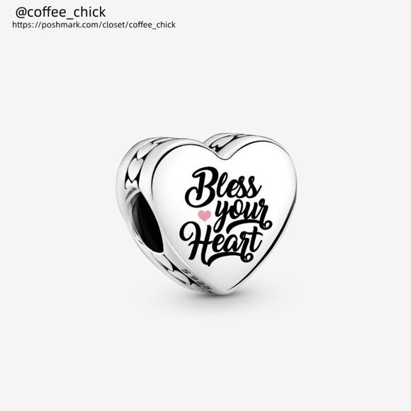 Pandora Engravable Bless Your Heart Charm|Pendant - Picture 1 of 2